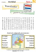 Woordzoeker provincies van Nederland